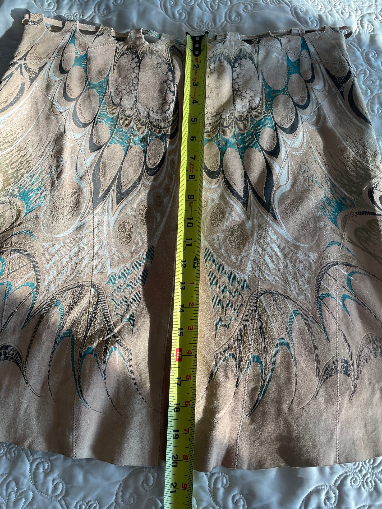 ROBERTO CAVALLI Suede Skirt, Size Medium