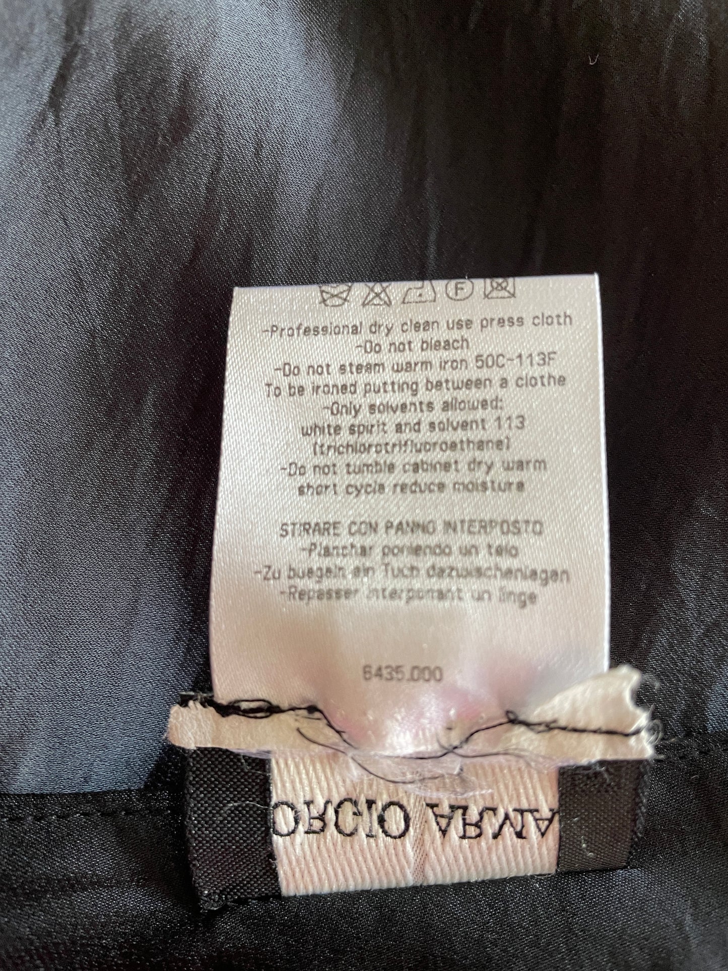 GIORGIO ARMANI Black Rayon Tiered Ribboned Ruffle Maxi Skirt, Size Medium