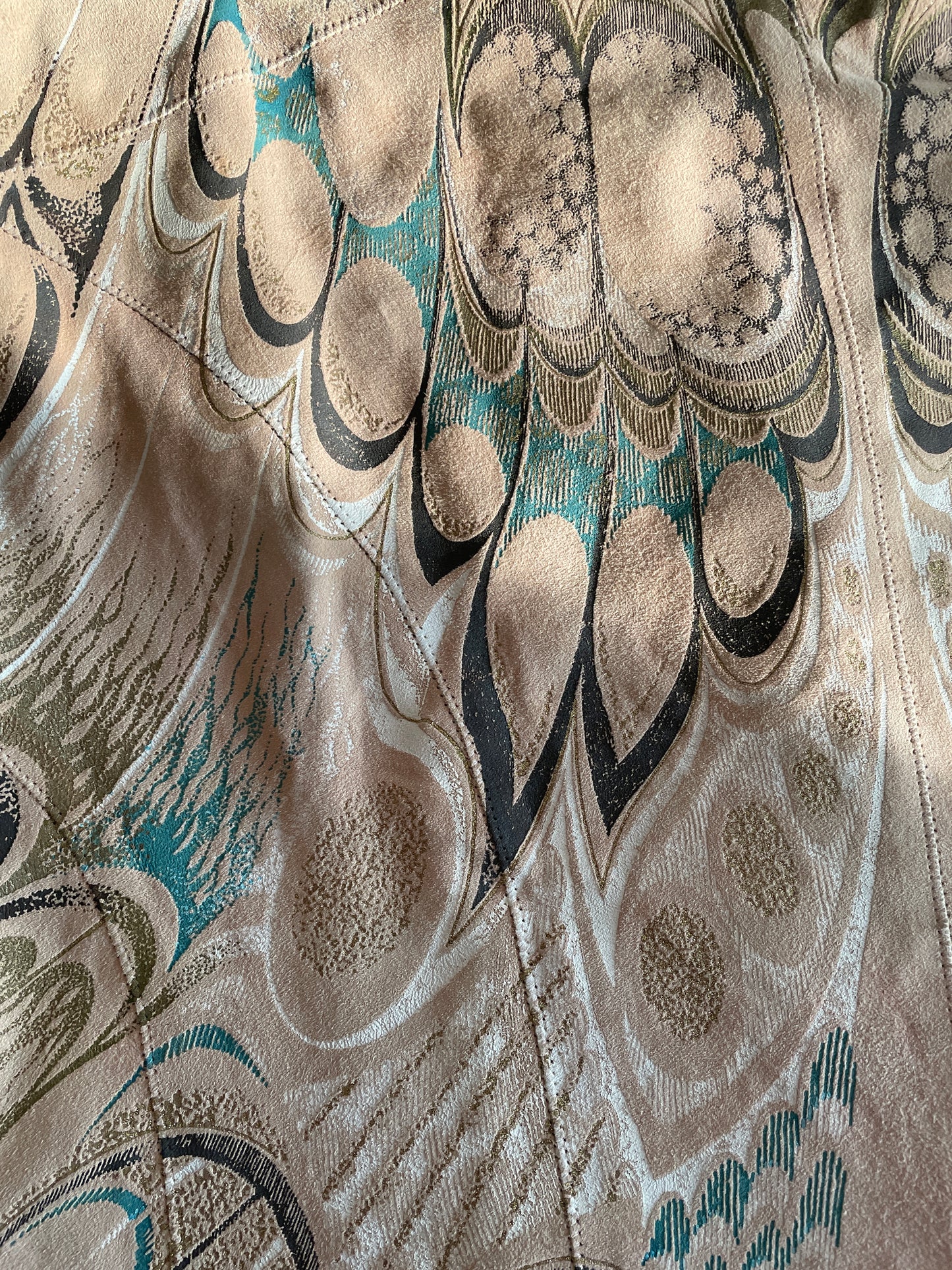 ROBERTO CAVALLI Suede Skirt, Size Medium