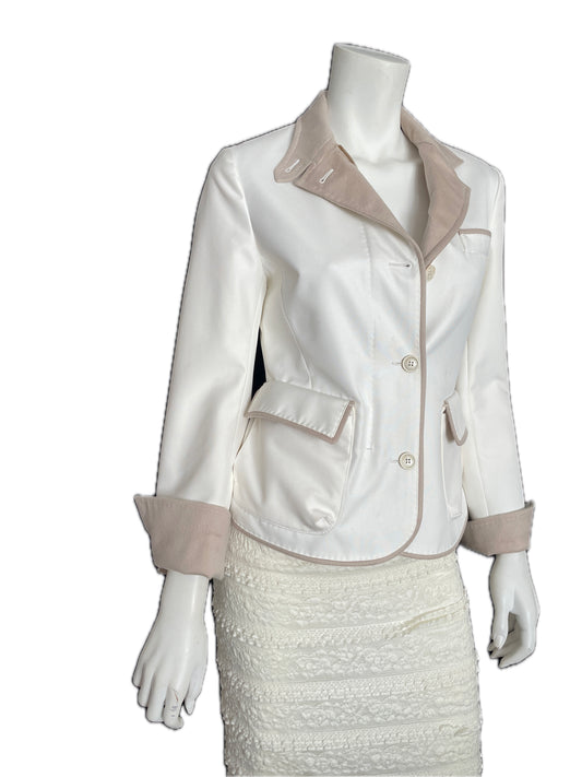 LORO PIANA Cream Cashmere Jacket, Size Small, IT 40