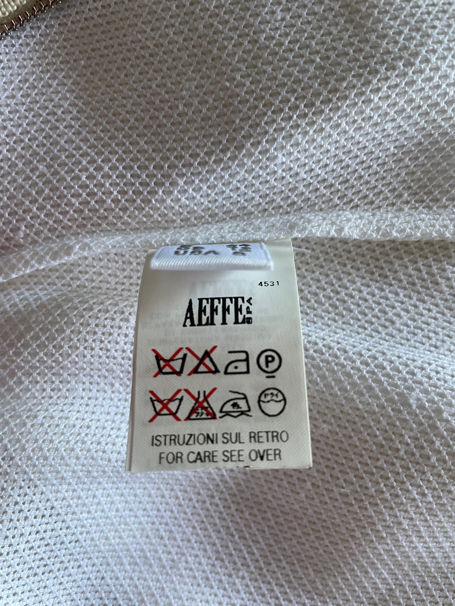 AEFFE SPA, NARCISO RODRIGUEZ White and Beige Cotton Sheath Dress, Size 44 EU