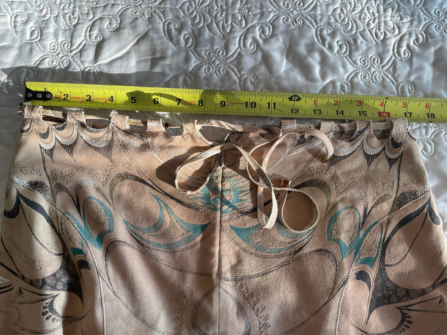 ROBERTO CAVALLI Suede Skirt, Size Medium