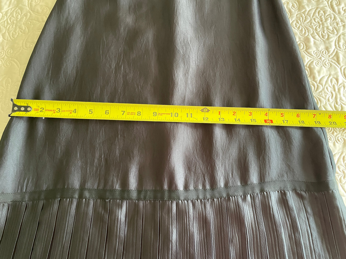 GIORGIO ARMANI Black Rayon Tiered Ribboned Ruffle Maxi Skirt