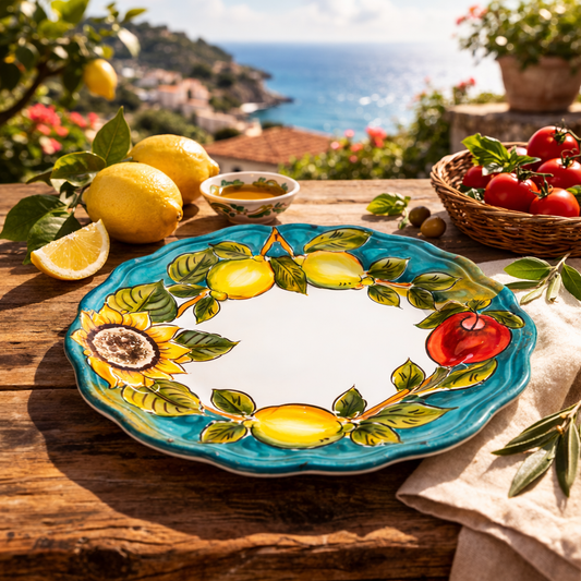 SORRENTO LEMON Scallop Plate (8 inches)