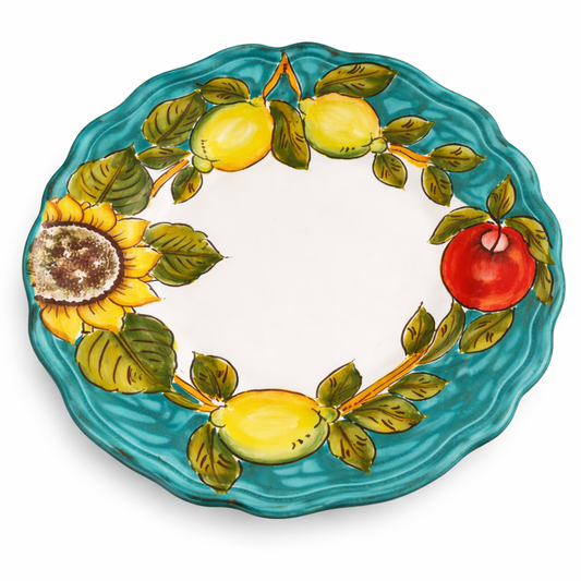SORRENTO LEMON Scallop Plate (8 inches)