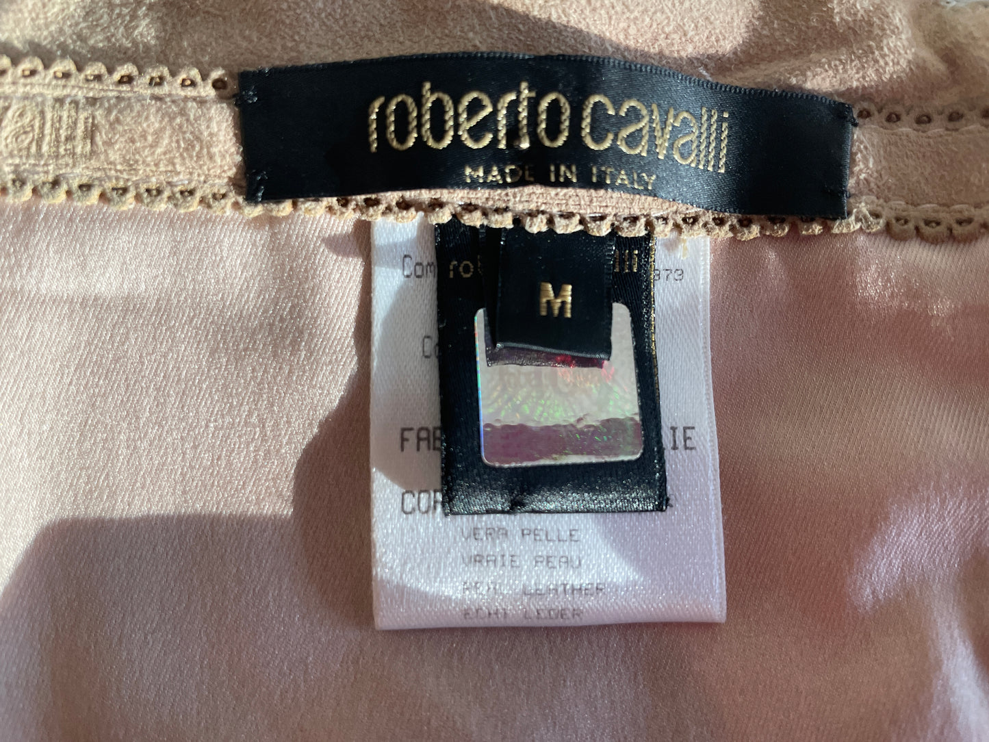 ROBERTO CAVALLI Suede Skirt, Size Medium