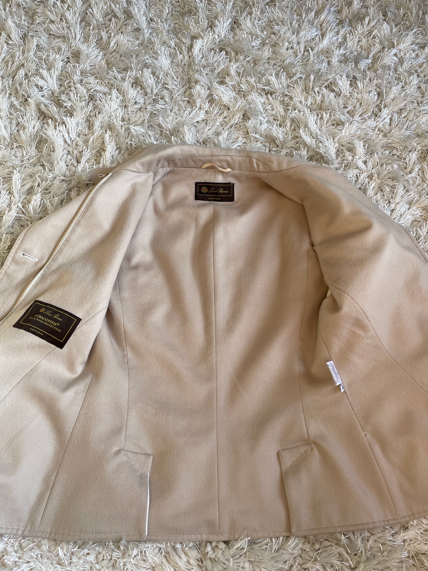 LORO PIANA Cream Cashmere Jacket, Size Small, IT 40