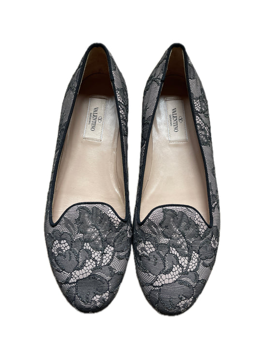 Valentino Garavani Caviar Crystal Lace Smoking Slippers – 2013 Collection (Unworn, Pre-owned)