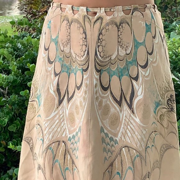 ROBERTO CAVALLI Suede Skirt, Size Medium