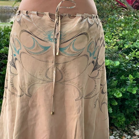ROBERTO CAVALLI Suede Skirt, Size Medium