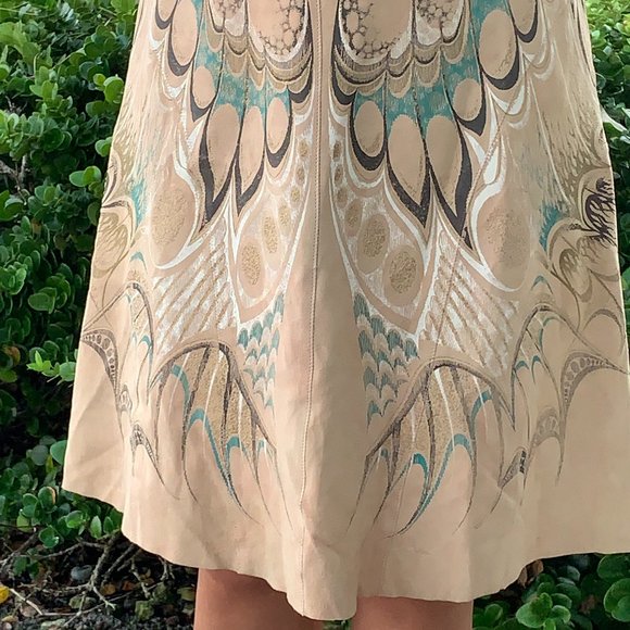 ROBERTO CAVALLI Suede Skirt, Size Medium