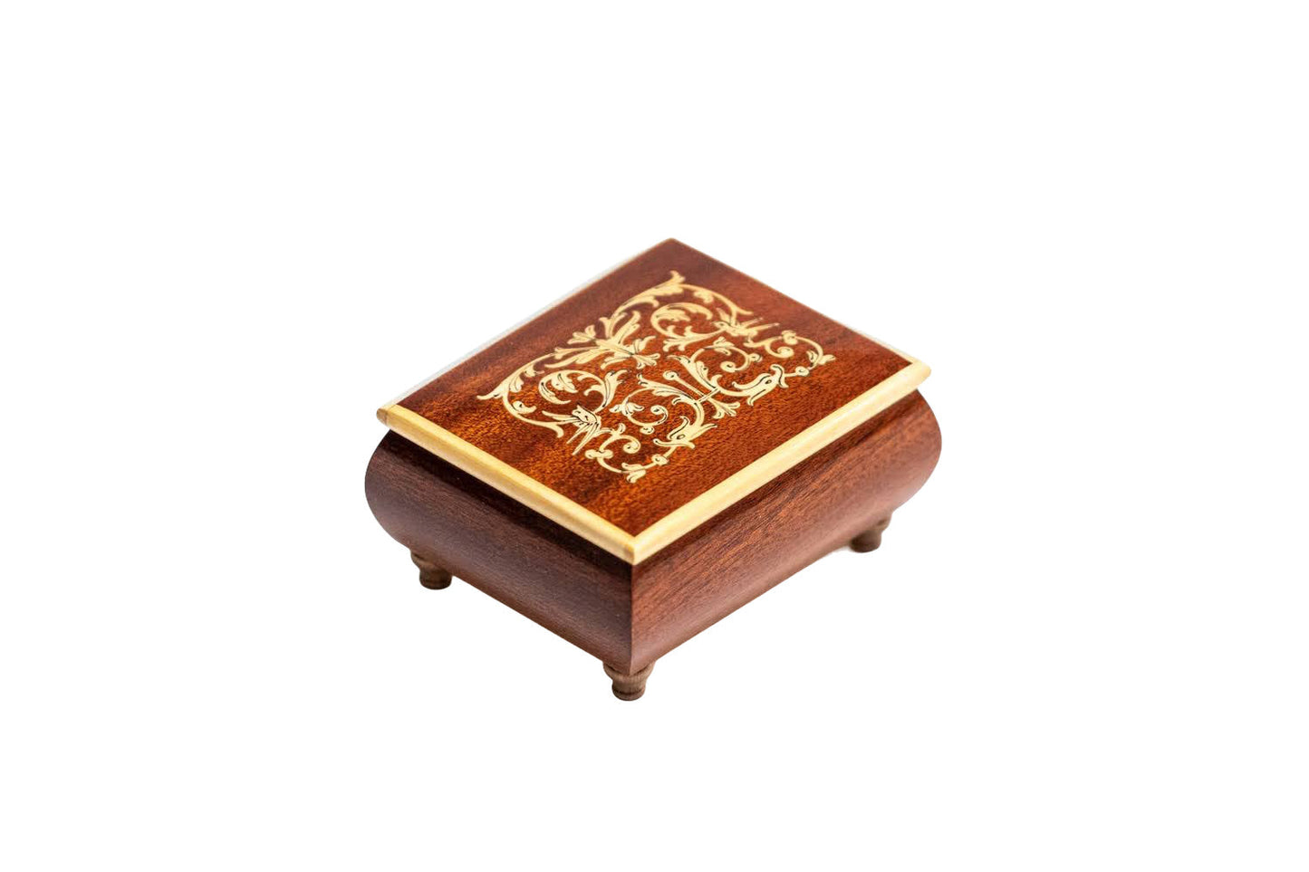 Sorrento Music Box Medium Brown Swirls in Glossy finish