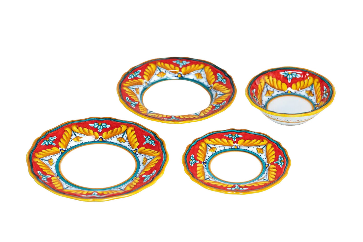 RED MARICA 11 inch Scallop Plate