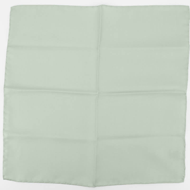 100% Silk Solid Ice Gray Pocket Square 13x13 inches