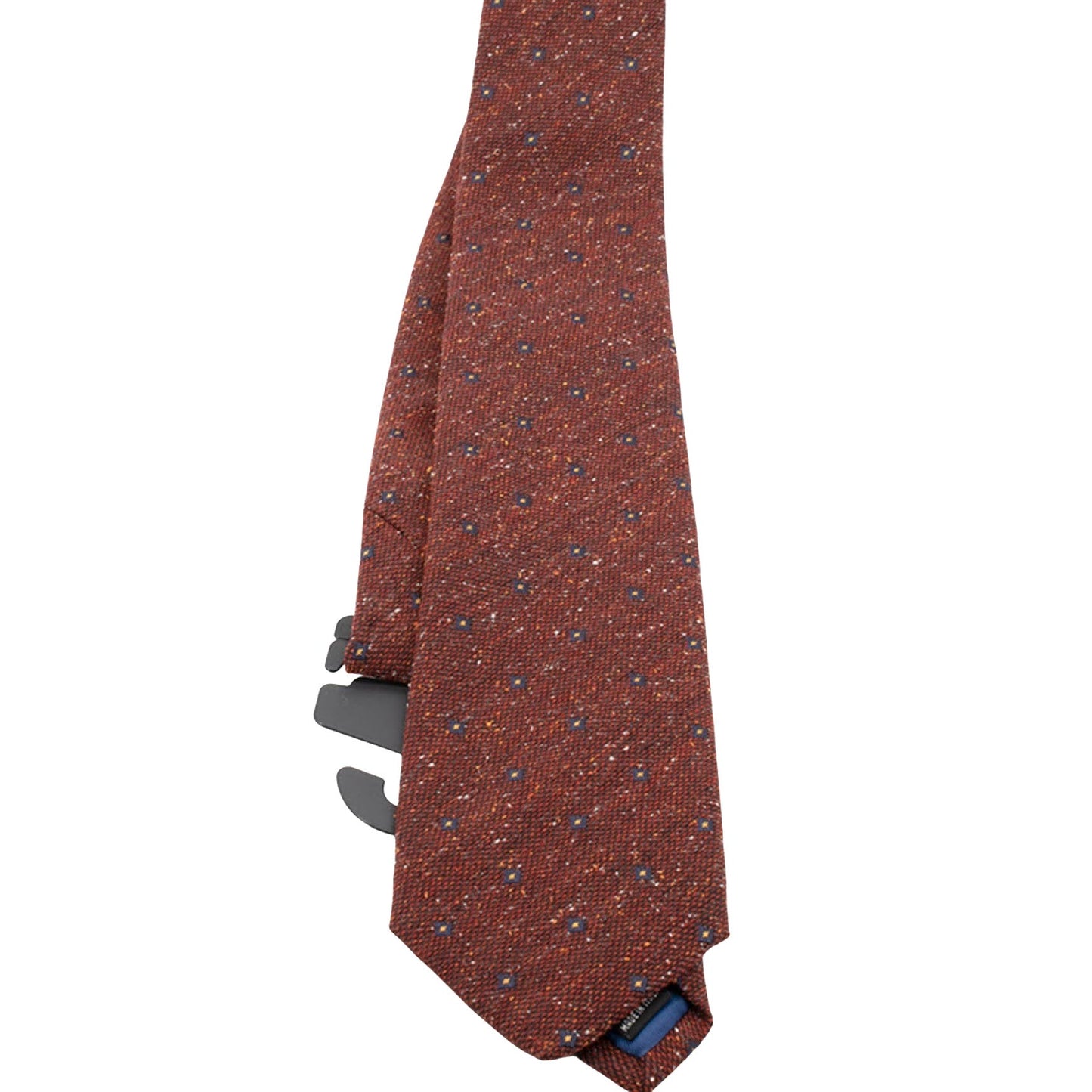 100% Wool Rust & Blue Wool Tie
