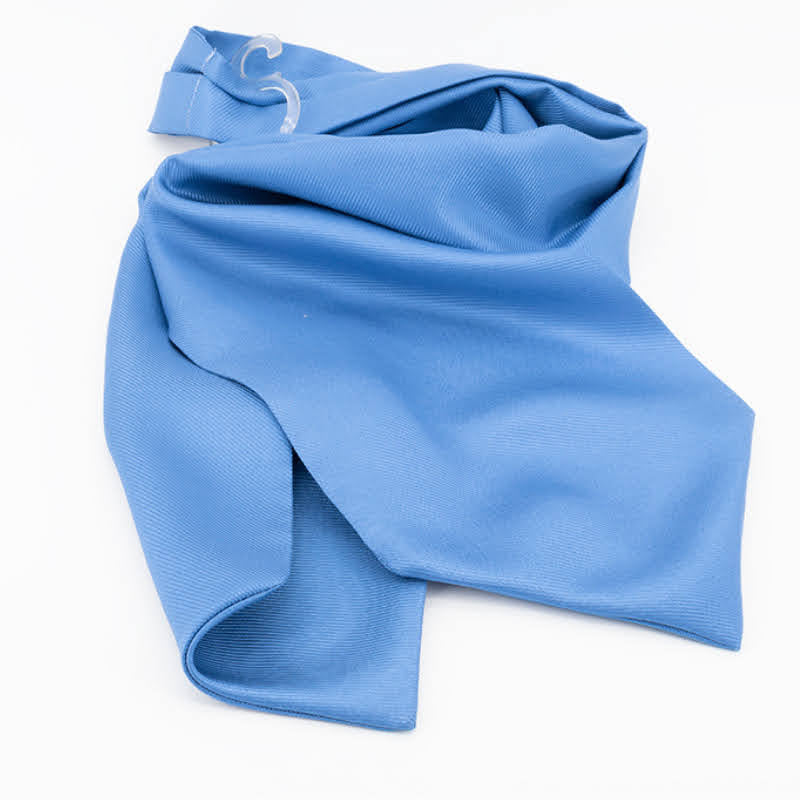 100% Silk Ascot Azure Blue Ascot