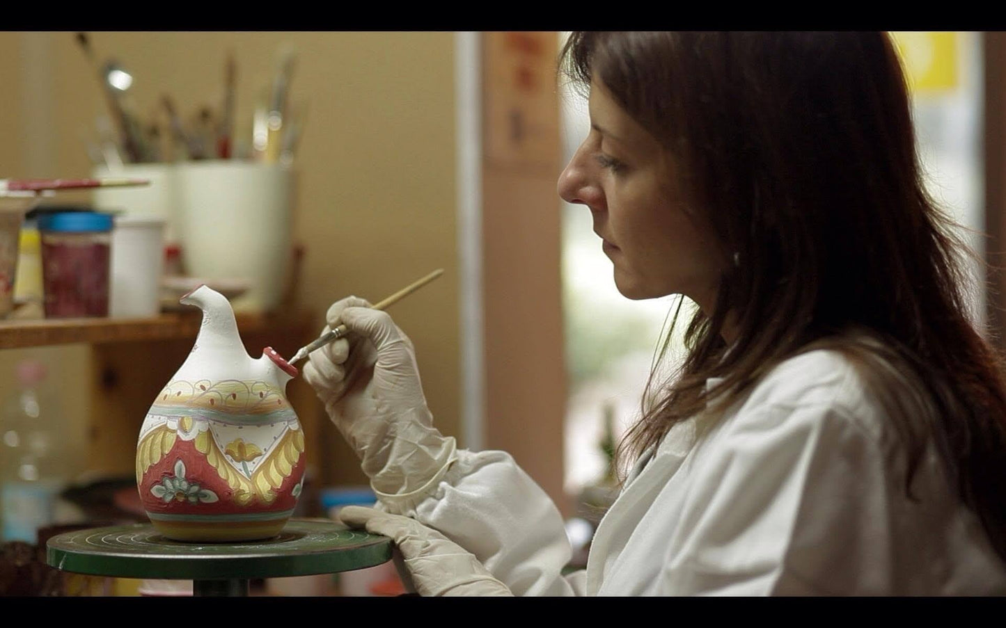 Linea LUXURY Gold and Orange Small Round Necklace