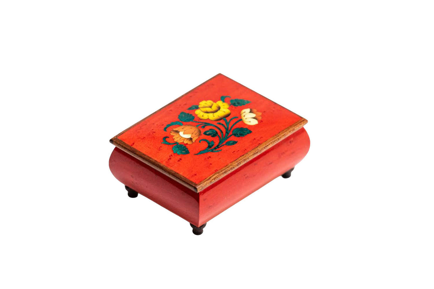 Sorrento Music Box Red Floral in Glossy finish
