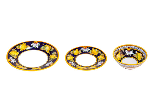 LEMONS BLU NAVY 11 inch Plate