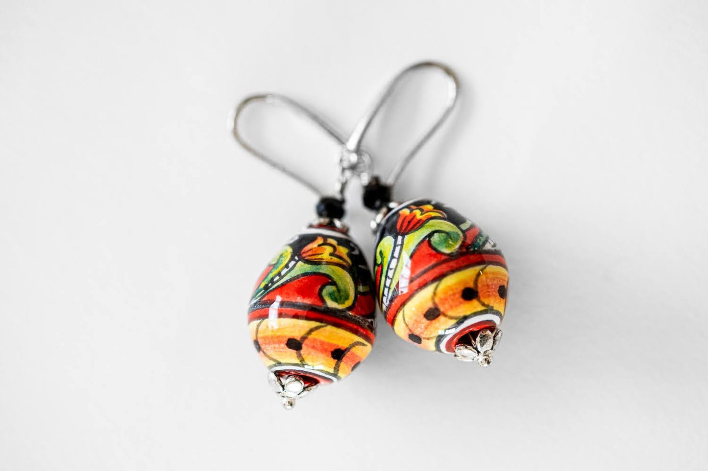 Linea LUXURY Multi Color Swirl Teardrop Earrings