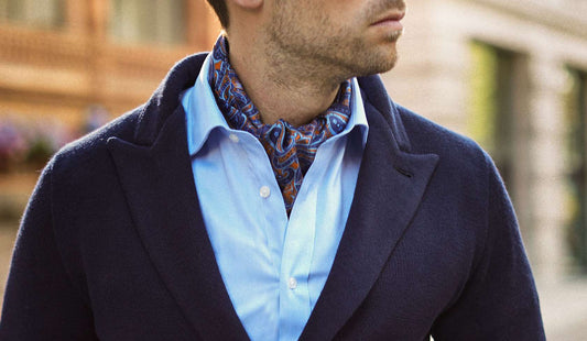 100% Silk Ascot Burgundy with White Diamonds