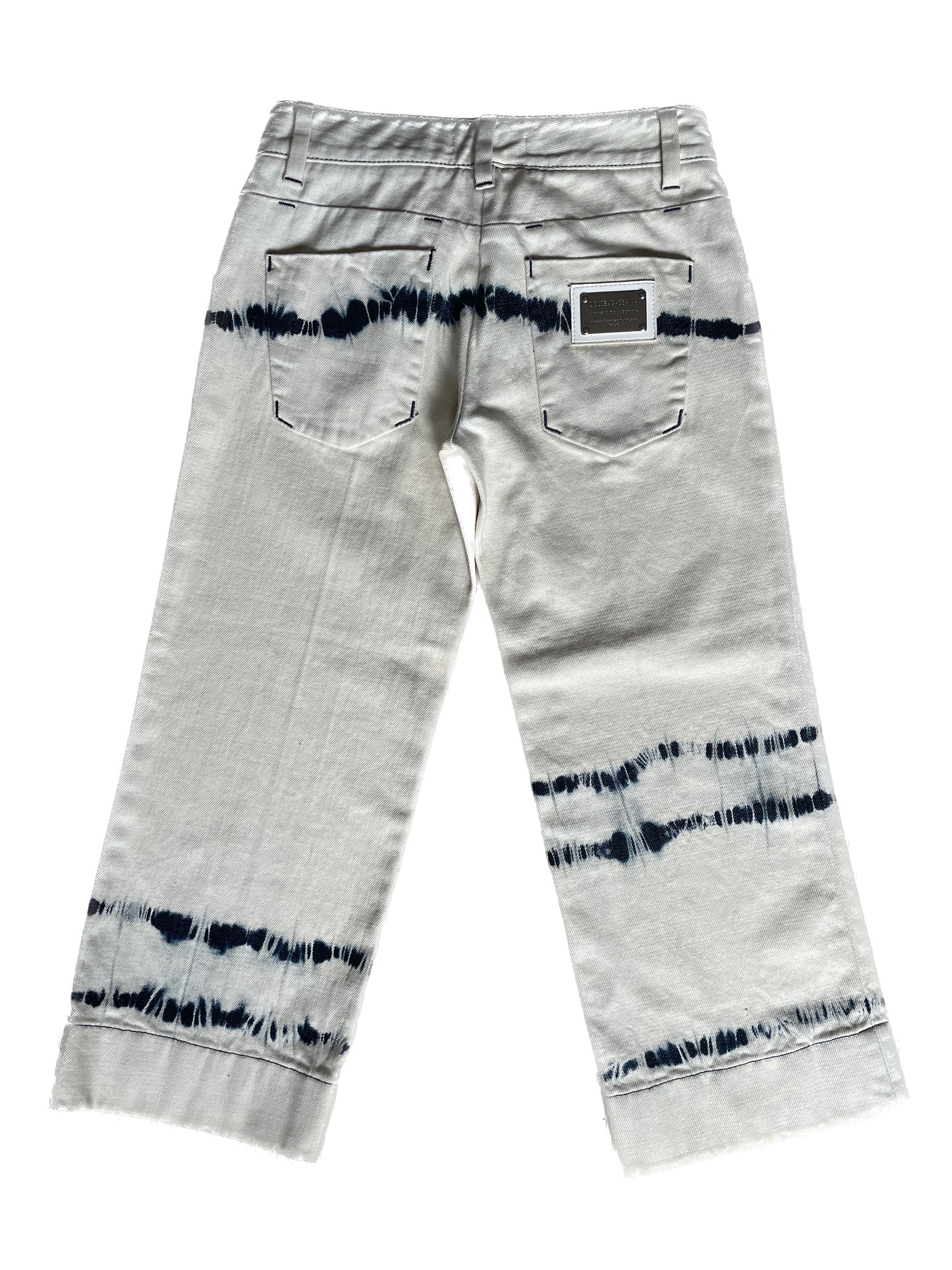 DOLCE & GABBANA Bleached Capri Jeans, Size 38 EU