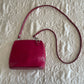 VERA PELLE Fuchsia Leather Cross-Body Bag