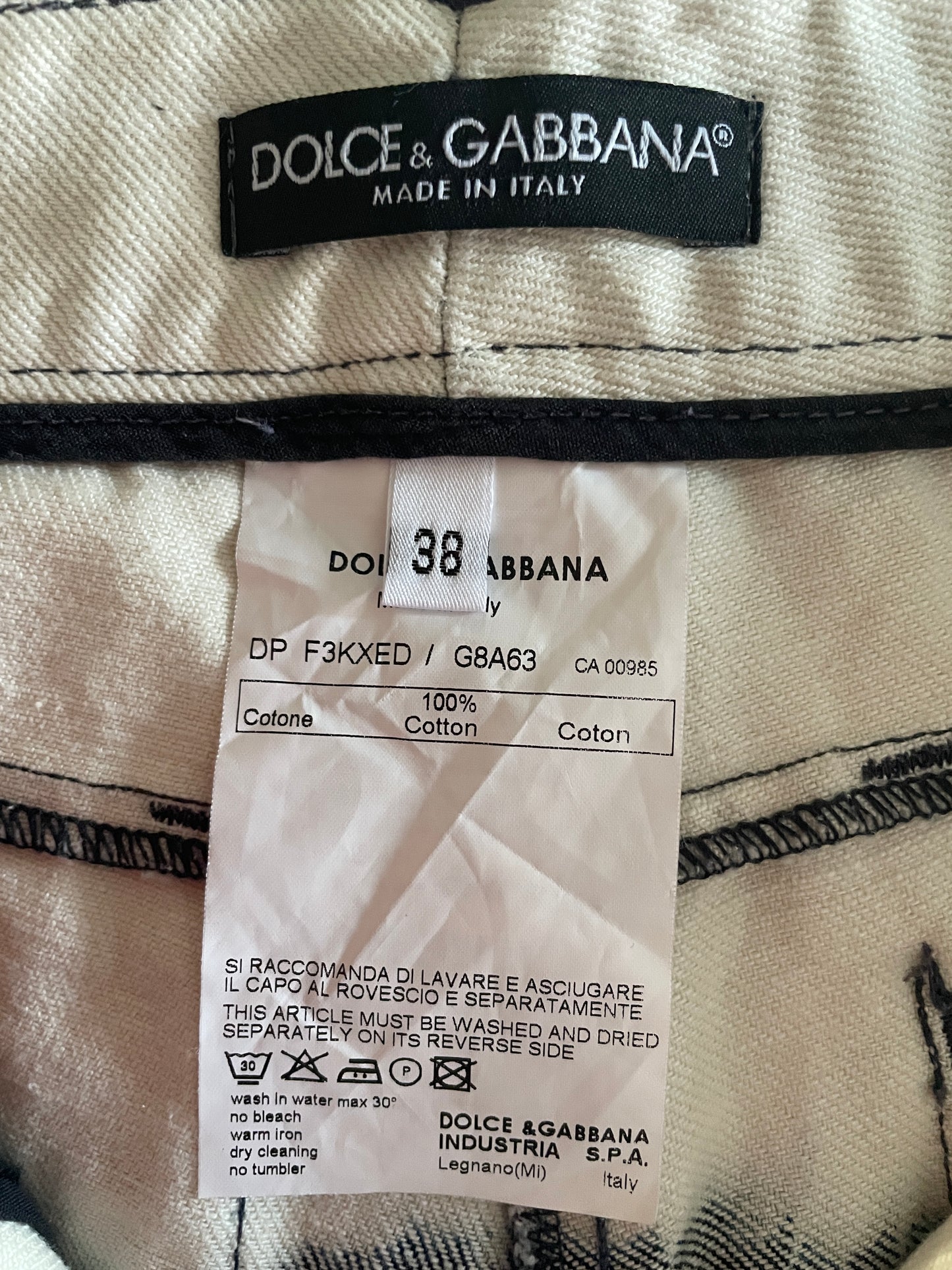 DOLCE & GABBANA Bleached Capri Jeans, Size 38 EU