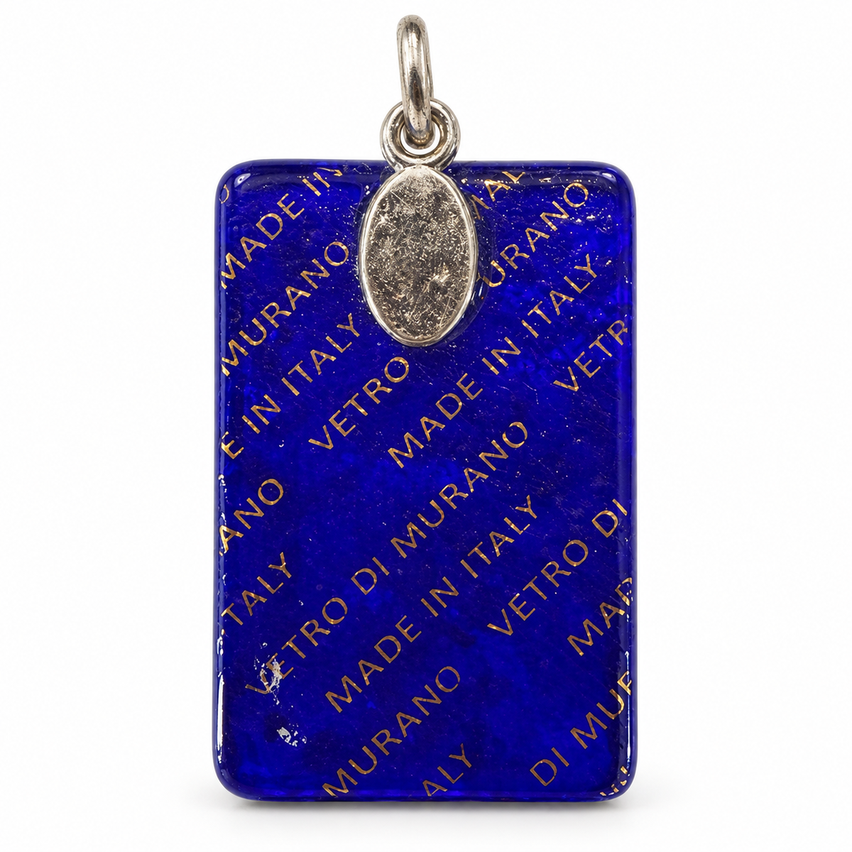 Capri Blue Millefiori Glass Pendant — Marked Vetro di Murano