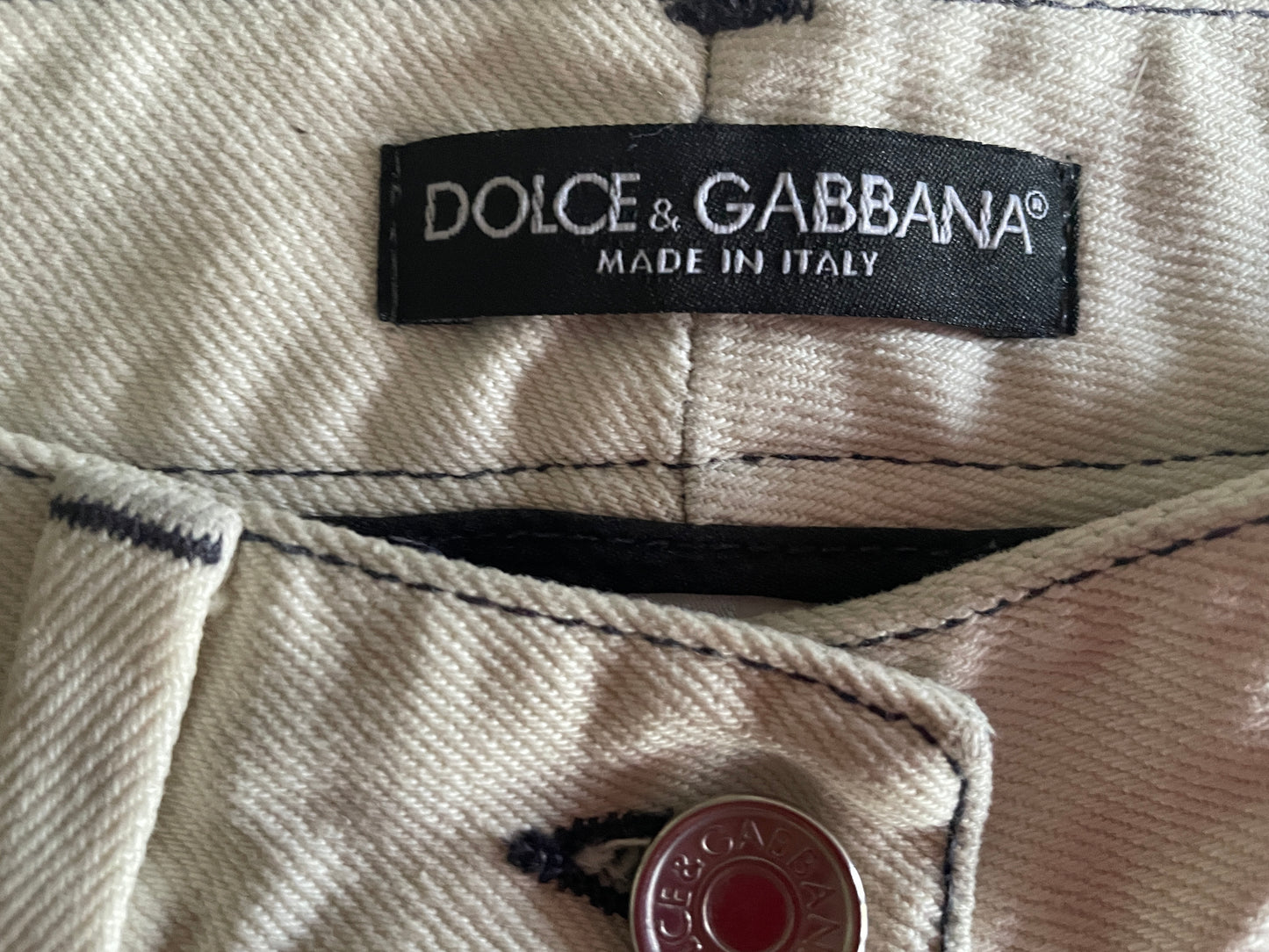 DOLCE & GABBANA Bleached Capri Jeans, Size 38 EU