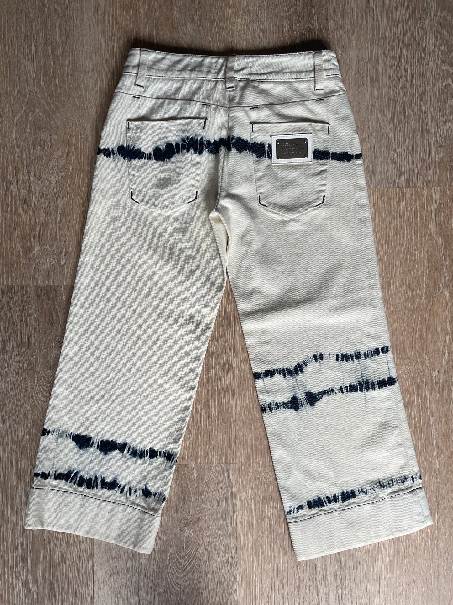 DOLCE & GABBANA Bleached Capri Jeans, Size 38 EU