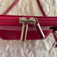 VERA PELLE Fuchsia Leather Cross-Body Bag