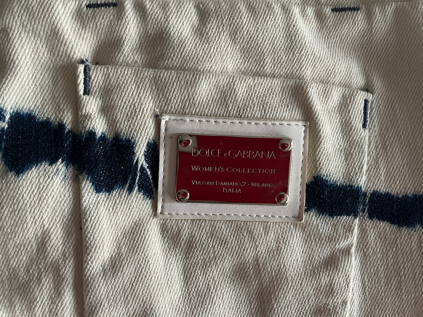 DOLCE & GABBANA Bleached Capri Jeans, Size 38 EU