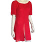 VALENTINO NIGHT 100% Silk Red & White Polka Dot Tunic Blouse, Size 8