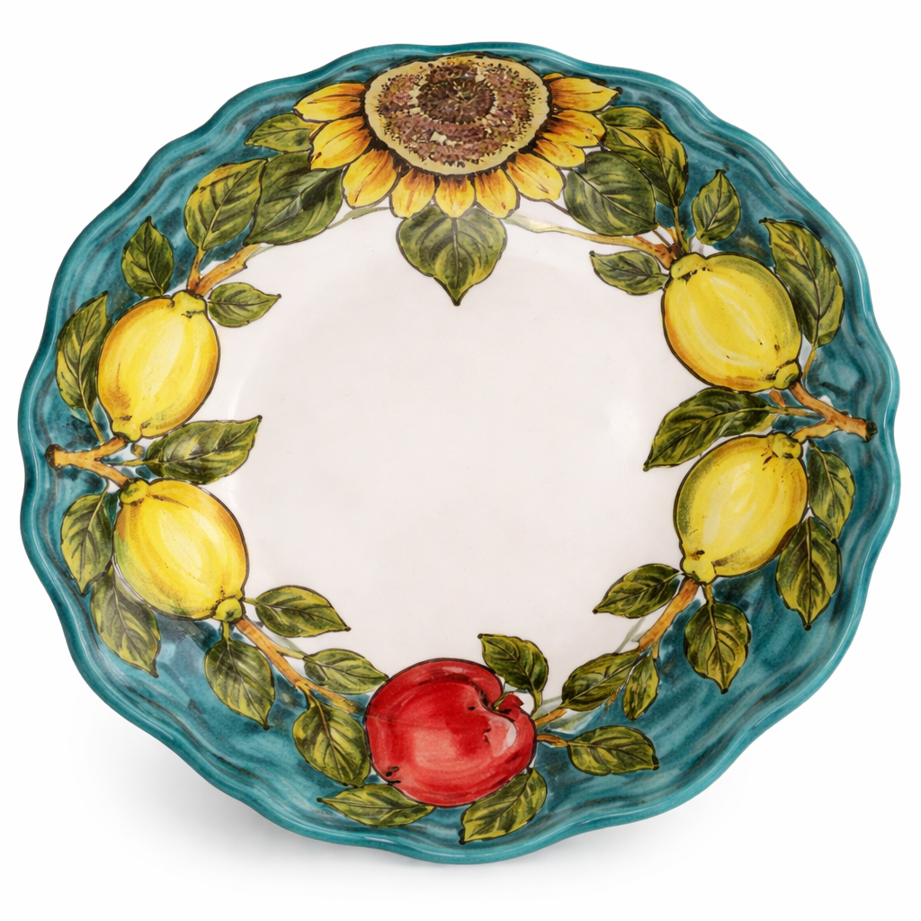SORRENTO LEMON Scallop Shallow Bowl (10 inches)