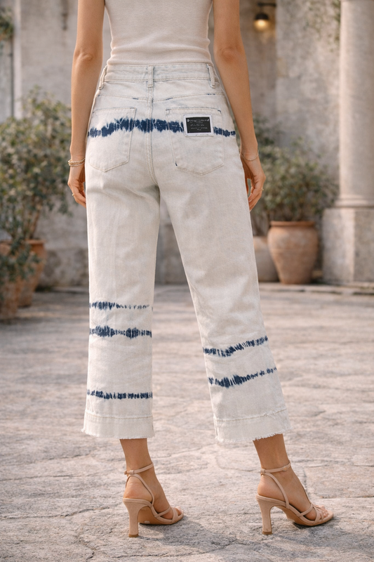 Dolce & Gabbana Bleached Tie-Dye Capri Jeans – Made in Italy