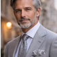 Italian Silk Pocket Square – Silver Paisley