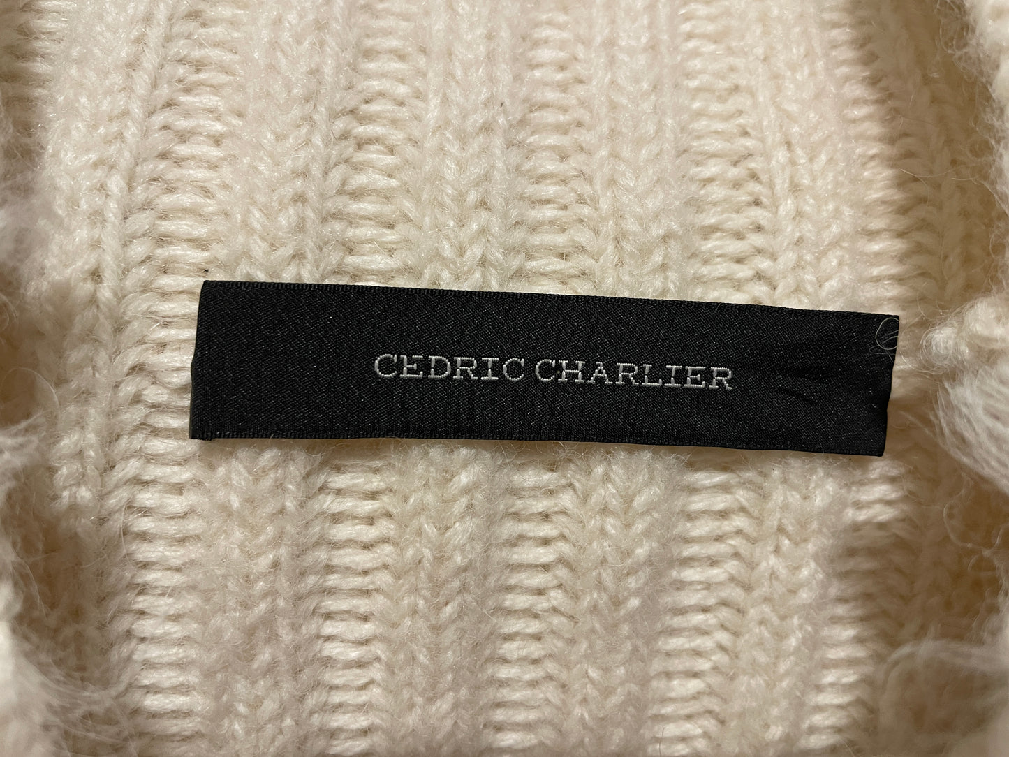 Cedric Charlier Ivory Alpaca Blend Sweater | Made in Italy