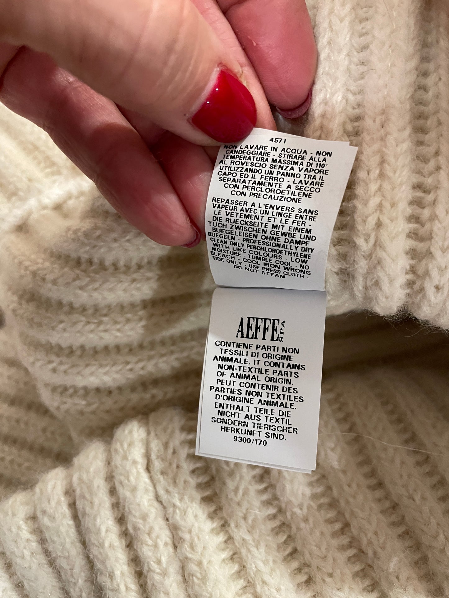 Cedric Charlier Ivory Alpaca Blend Sweater | Made in Italy