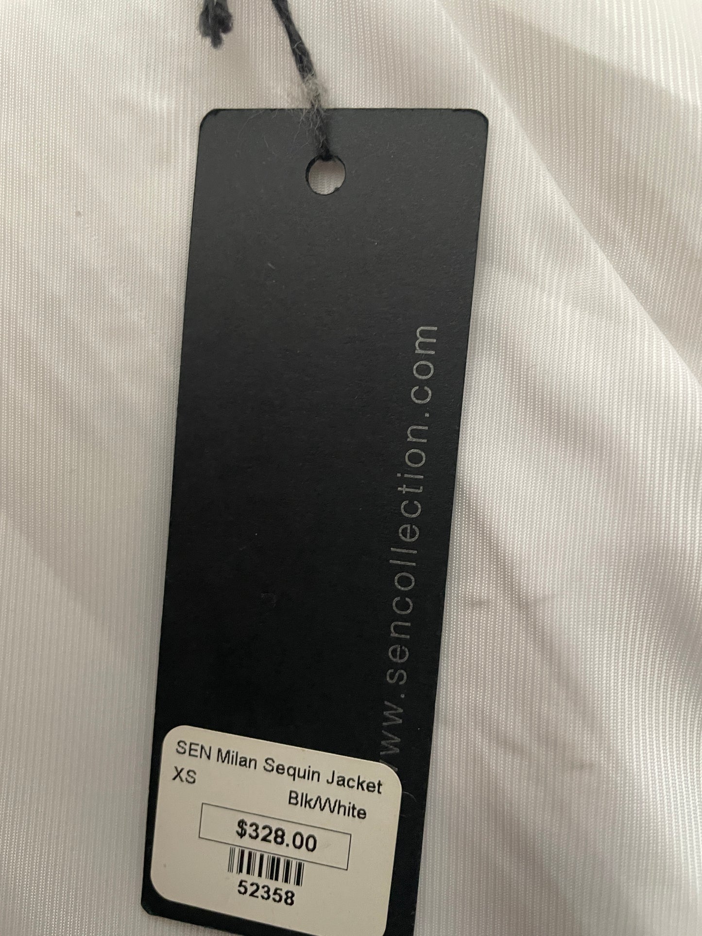 SEN Milan Sequin Jacket – Black & White