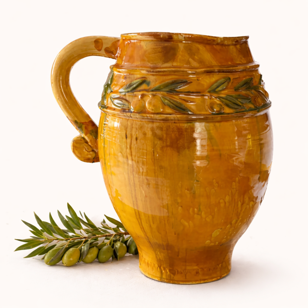 Majolica Terra Cotta Pitcher