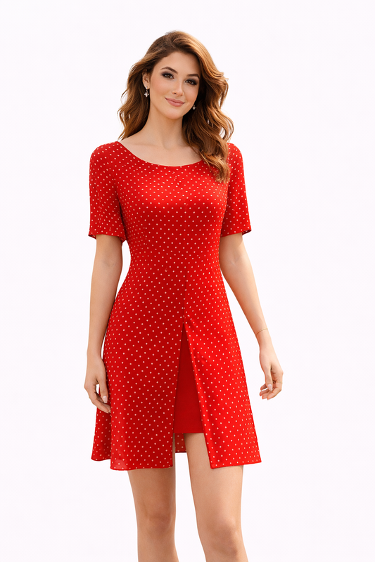 Valentino Silk Polka Dot Blouse – Tomato Red | IT 42 (US 8)