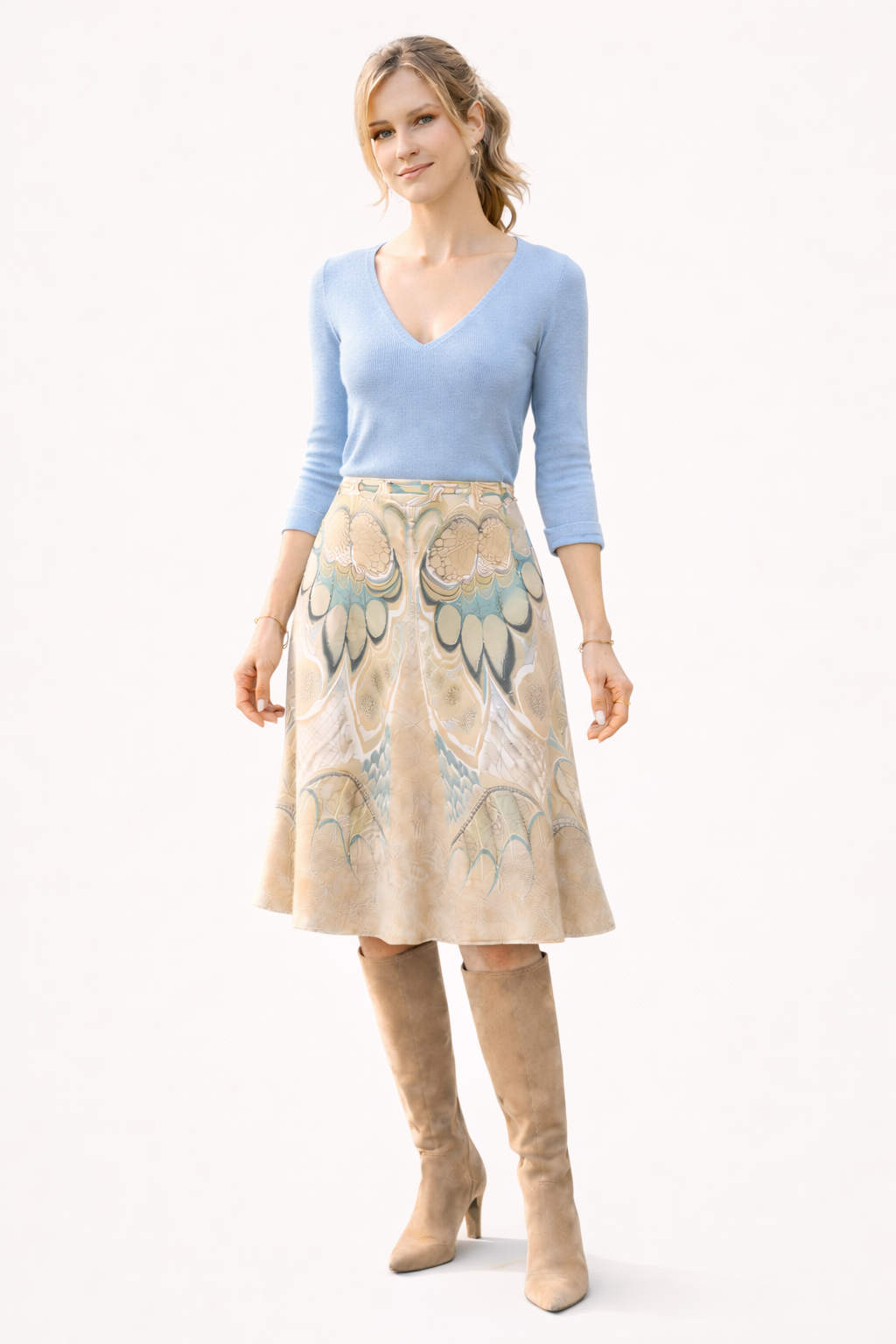 ROBERTO CAVALLI Suede Skirt, Size Medium