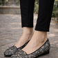 Valentino Garavani Caviar Crystal Lace Smoking Slippers
