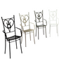Iron Chairs with Volcanic Stone Medallion