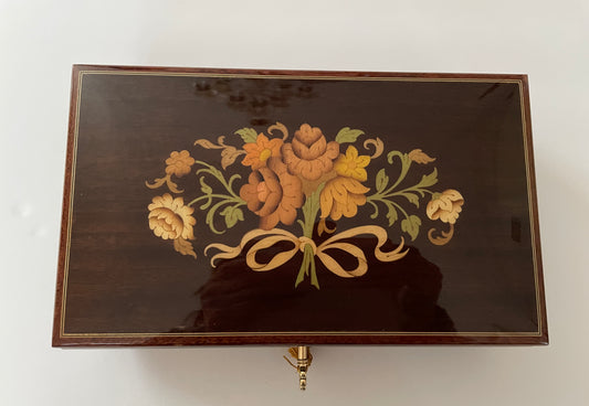 Sorrento Music Box Brown Floral in Glossy finish