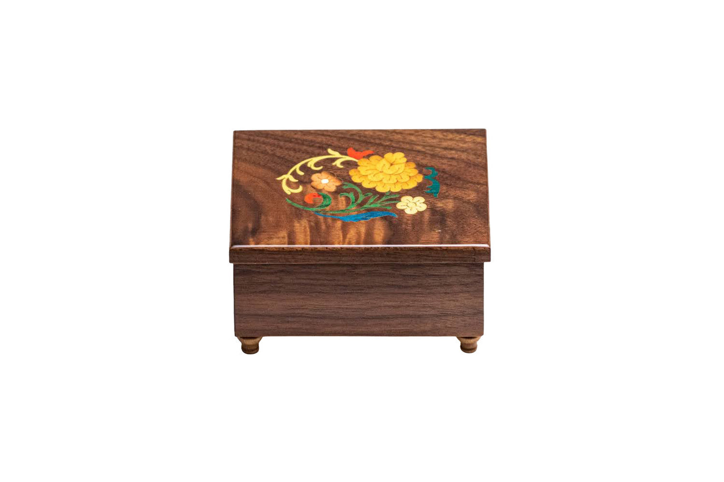 Sorrento Music Box Medium Brown Floral in Matte finish