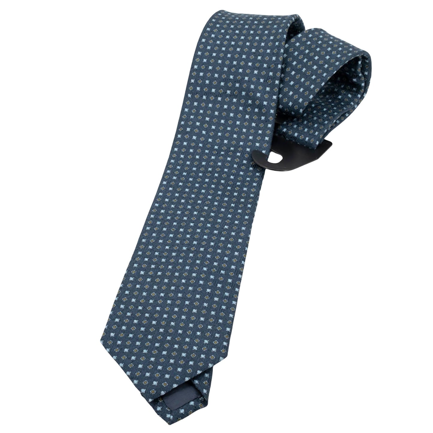 100% Silk Blue & Gold Dots Silk Tie (Stefano Rossi)