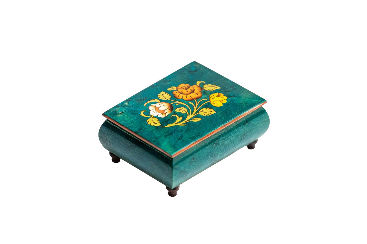 Sorrento Music Box Green Floral in Glossy finish