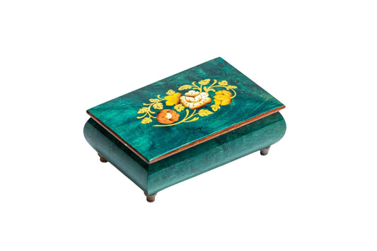 Sorrento Music Box Green Floral in Glossy finish